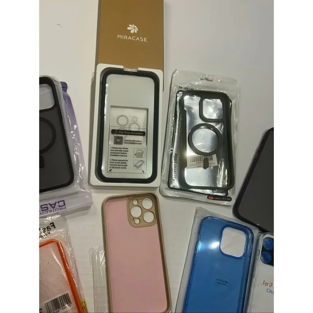 IPhone 15 Pro Max Cell Phone Cases Covers Lot of 10 Cell Phone Cases Only All Ne